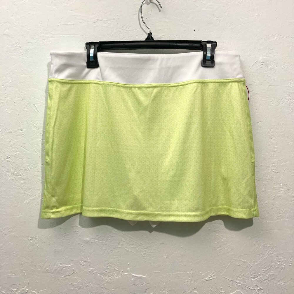 NWT Grand Slam Performance Skirt Skort UPF 50 Golf Tennis Sharp Green L/G